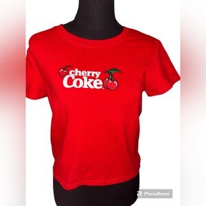 Cherry Coke Cherry Patches SZ LG Junior Top
